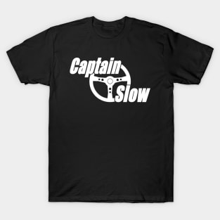 Captain Slow classic logo (white) T-Shirt